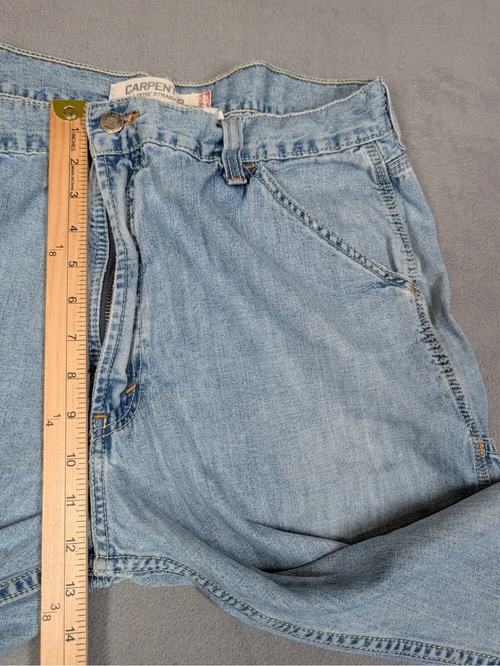 Levis Mens 36x30 Blue Vintage Y2K Carpenter Jeans Loose Straight Baggy Work Wear